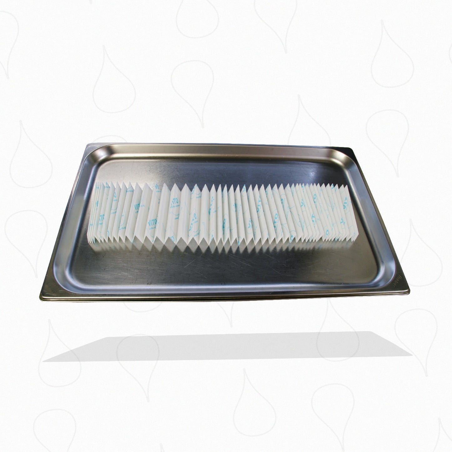 The VITO particle filters keep all particles that are filtered out of the oil by the frying oil filter machines. They are placed inside the unit and can be used for several filtration cycles. The filters are made of cellulose and are therefore biodegradable.